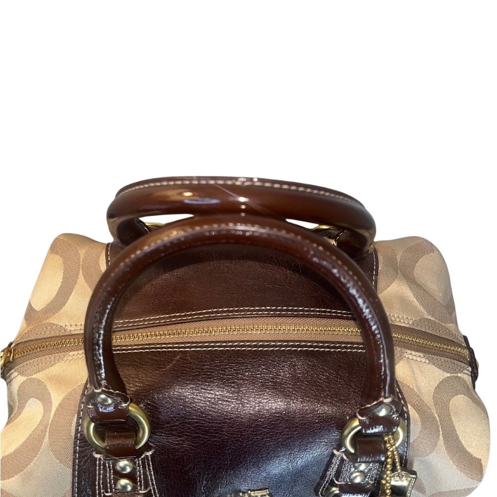 Coach Madison Op Art C Signature Satchel Bag - Picture 5 of 11